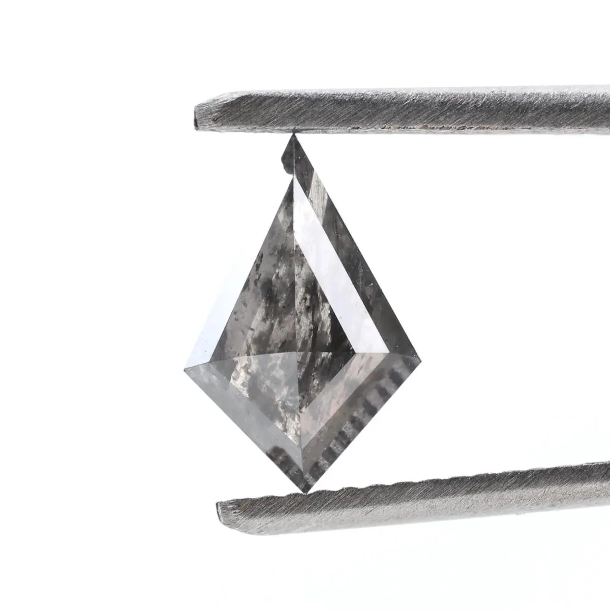 1.36 Cts Salt and Pepper Diamond, Natural Gray Kite Loose Diamonds for Engagement Ring