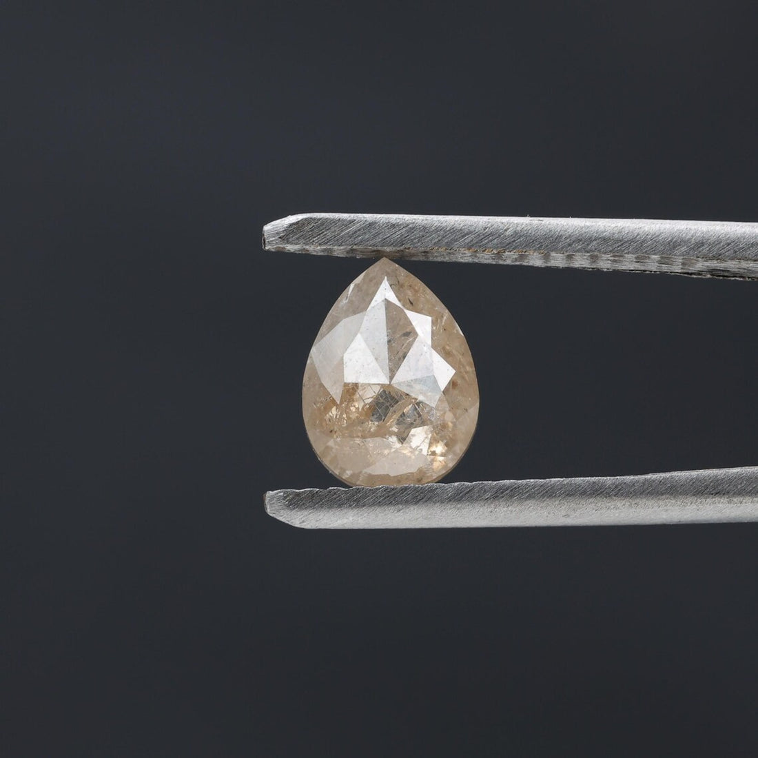 1.28 Ct Salt and Pepper Diamond, Natural Gray Pear Cut Loose Diamonds for Engagement Ring