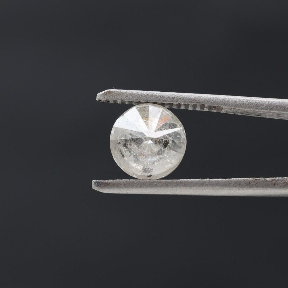 2.25 Carat Salt and Pepper Diamond, Natural Gray Round Loose Diamonds for Minimalist Engagement Ring