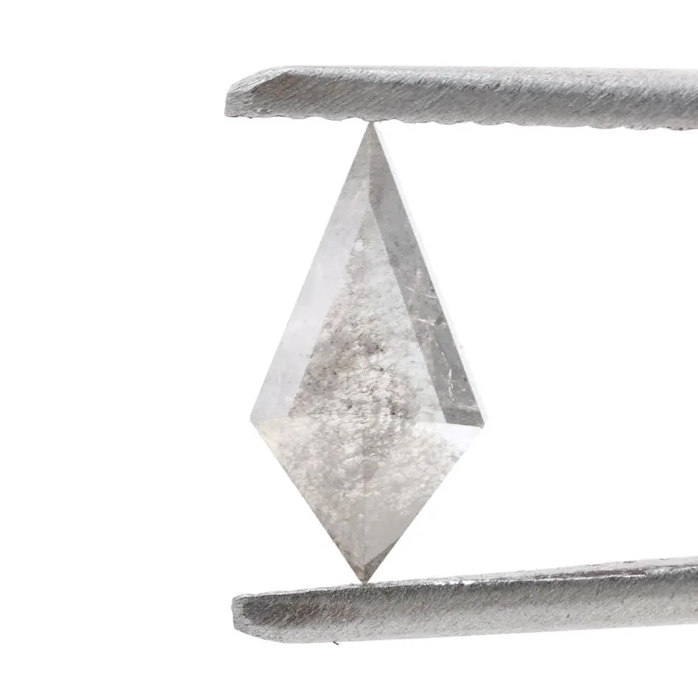 0.62 Ct Salt and Pepper Diamond, Natural Gray Kite Loose Diamonds for Engagement Ring