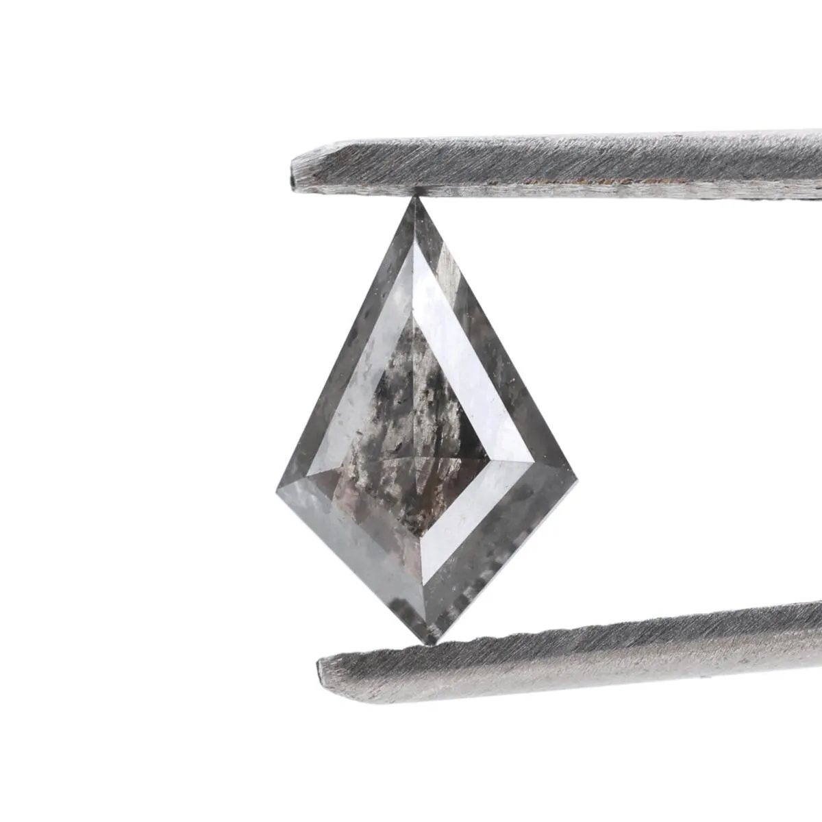 1.36 Cts Salt and Pepper Diamond, Natural Gray Kite Loose Diamonds for Engagement Ring