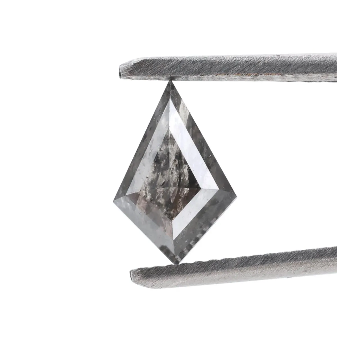1.36 Cts Salt and Pepper Diamond, Natural Gray Kite Loose Diamonds for Engagement Ring