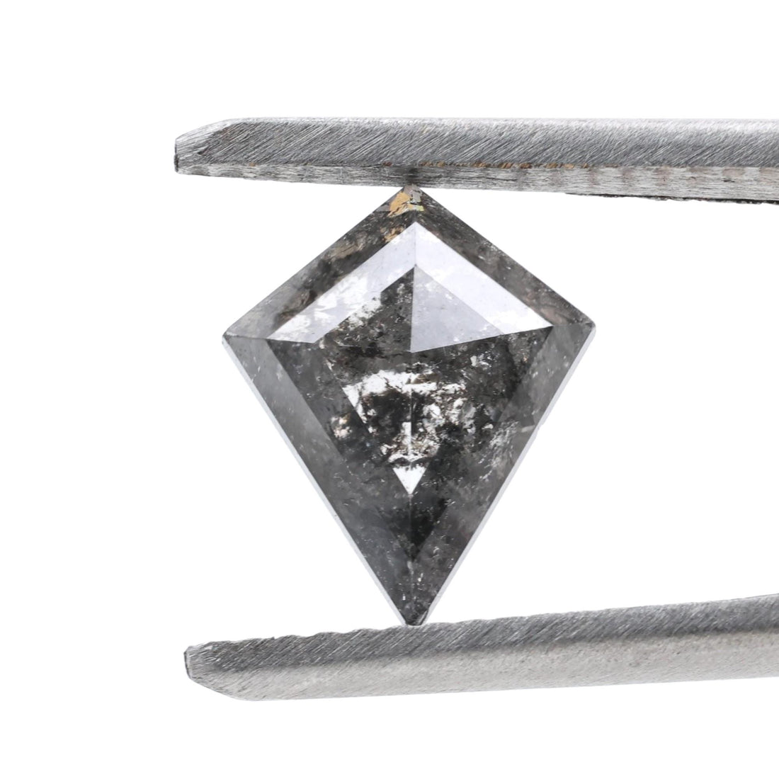 1.35 Carat Salt and Pepper Diamond, Natural Gray Kite Loose Diamonds for Engagement Ring
