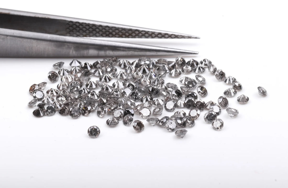1.00 Ct 1.00 MM Natural Salt and Pepper Round Cut Loose Diamond for Engagement Ring