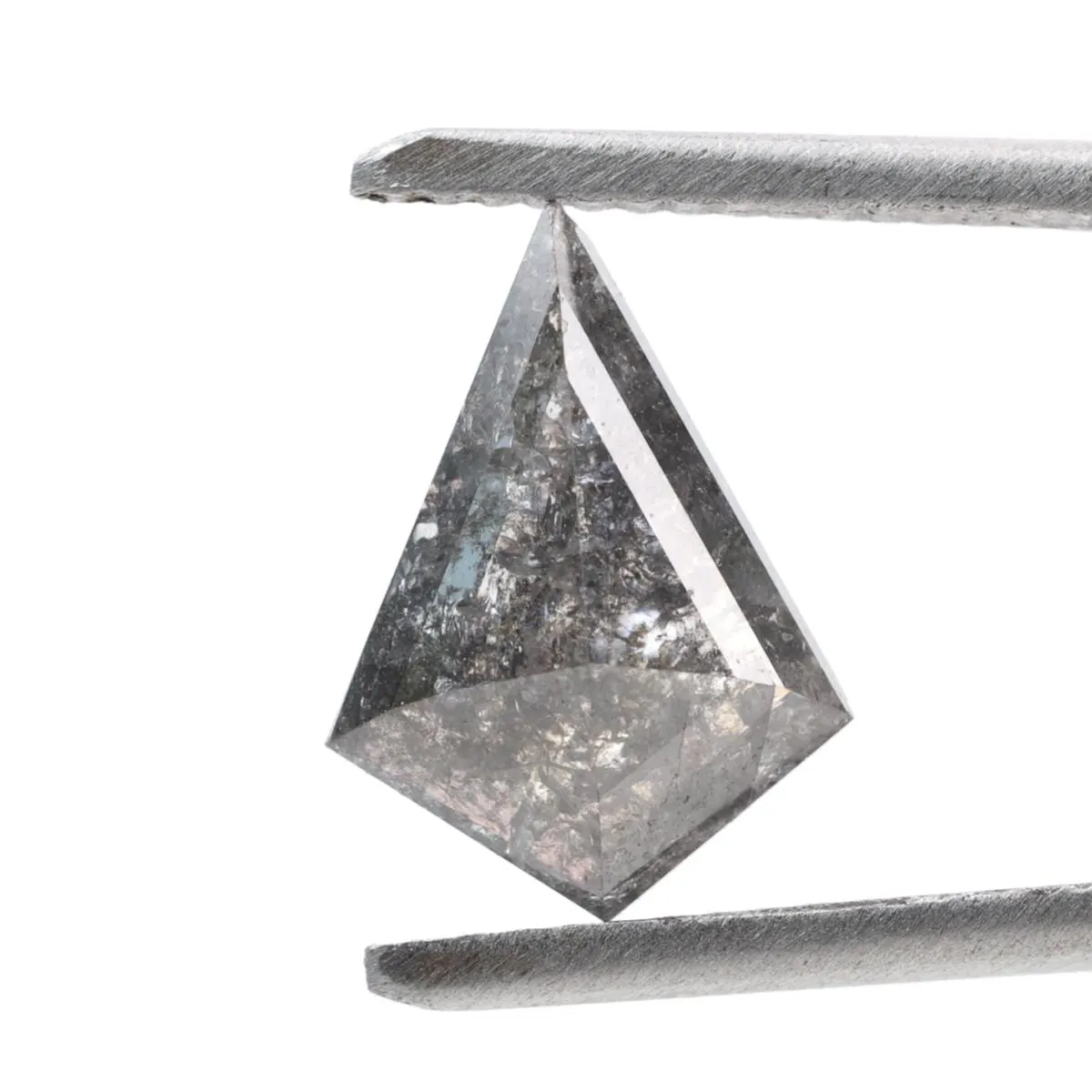 1.86 Ct Salt and Pepper Diamond, Natural Gray Smokey Kite Loose Diamonds for Engagement Ring