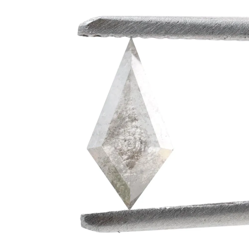 0.62 Ct Salt and Pepper Diamond, Natural Gray Kite Loose Diamonds for Engagement Ring