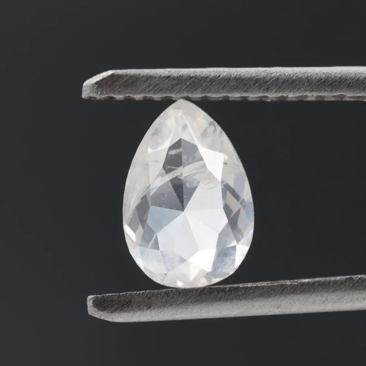 1.33 Ct Salt and Pepper Diamond, Natural Gray Color Pear Cut Loose Diamonds for Engagement Ring