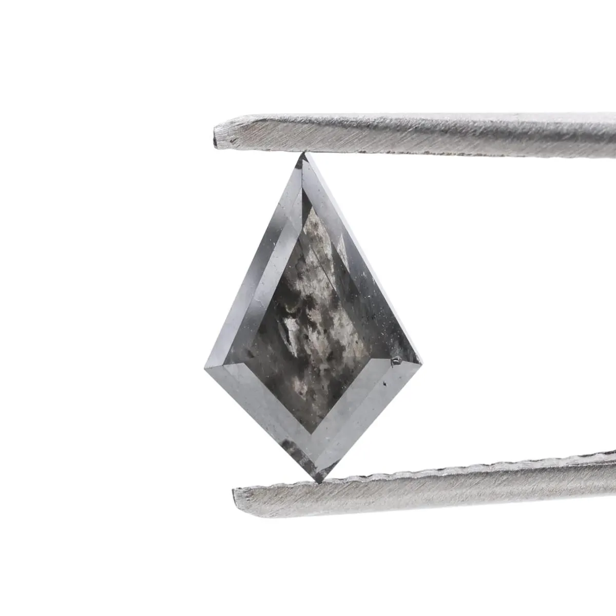 1.36 Cts Salt and Pepper Diamond, Natural Gray Kite Loose Diamonds for Engagement Ring