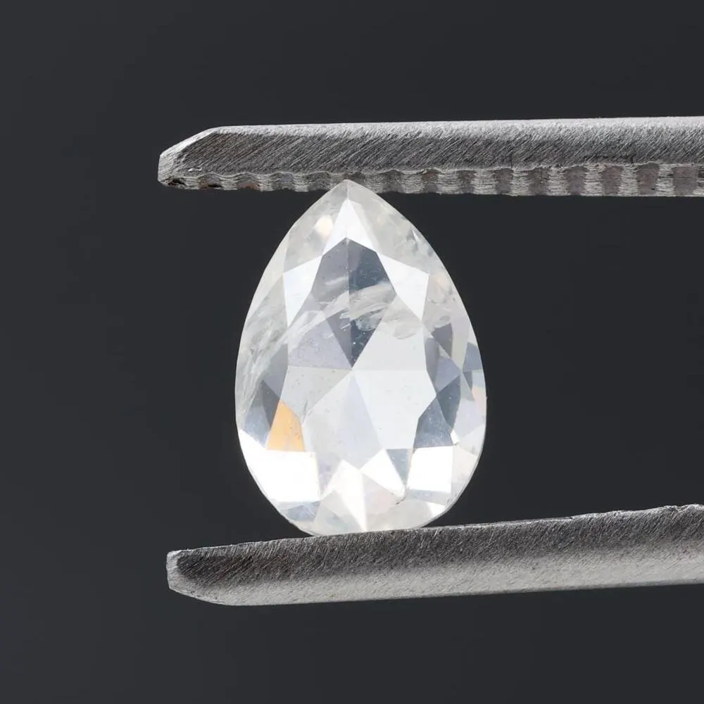 1.33 Ct Salt and Pepper Diamond, Natural Gray Color Pear Cut Loose Diamonds for Engagement Ring