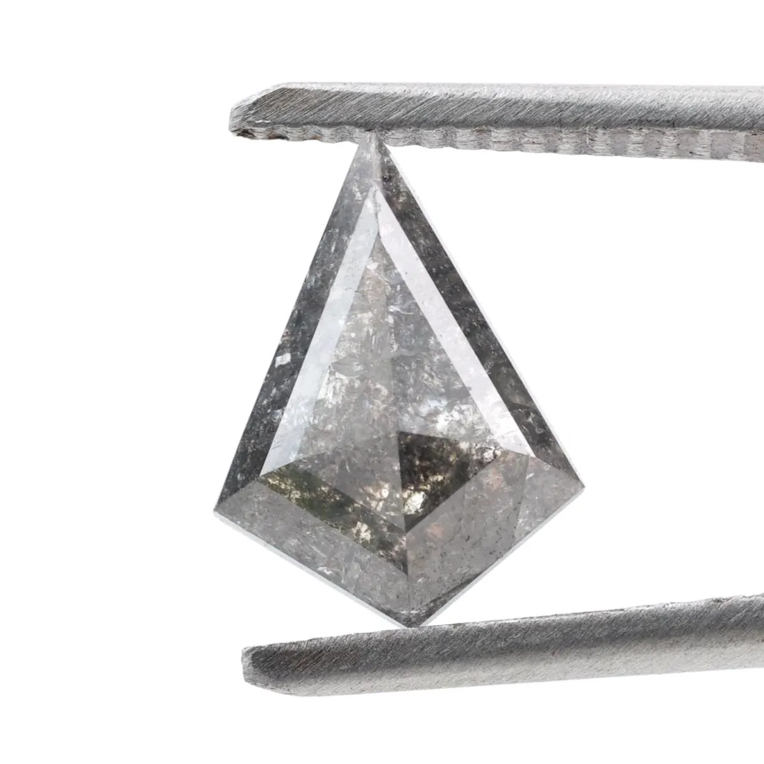 1.86 Ct Salt and Pepper Diamond, Natural Gray Smokey Kite Loose Diamonds for Engagement Ring