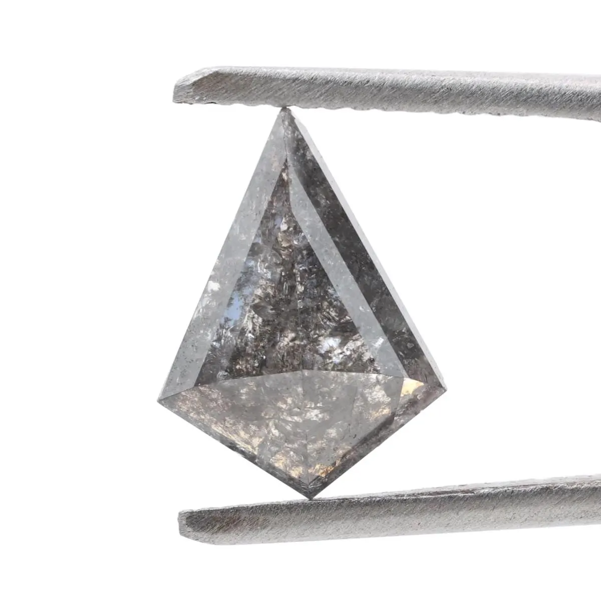 1.86 Ct Salt and Pepper Diamond, Natural Gray Smokey Kite Loose Diamonds for Engagement Ring