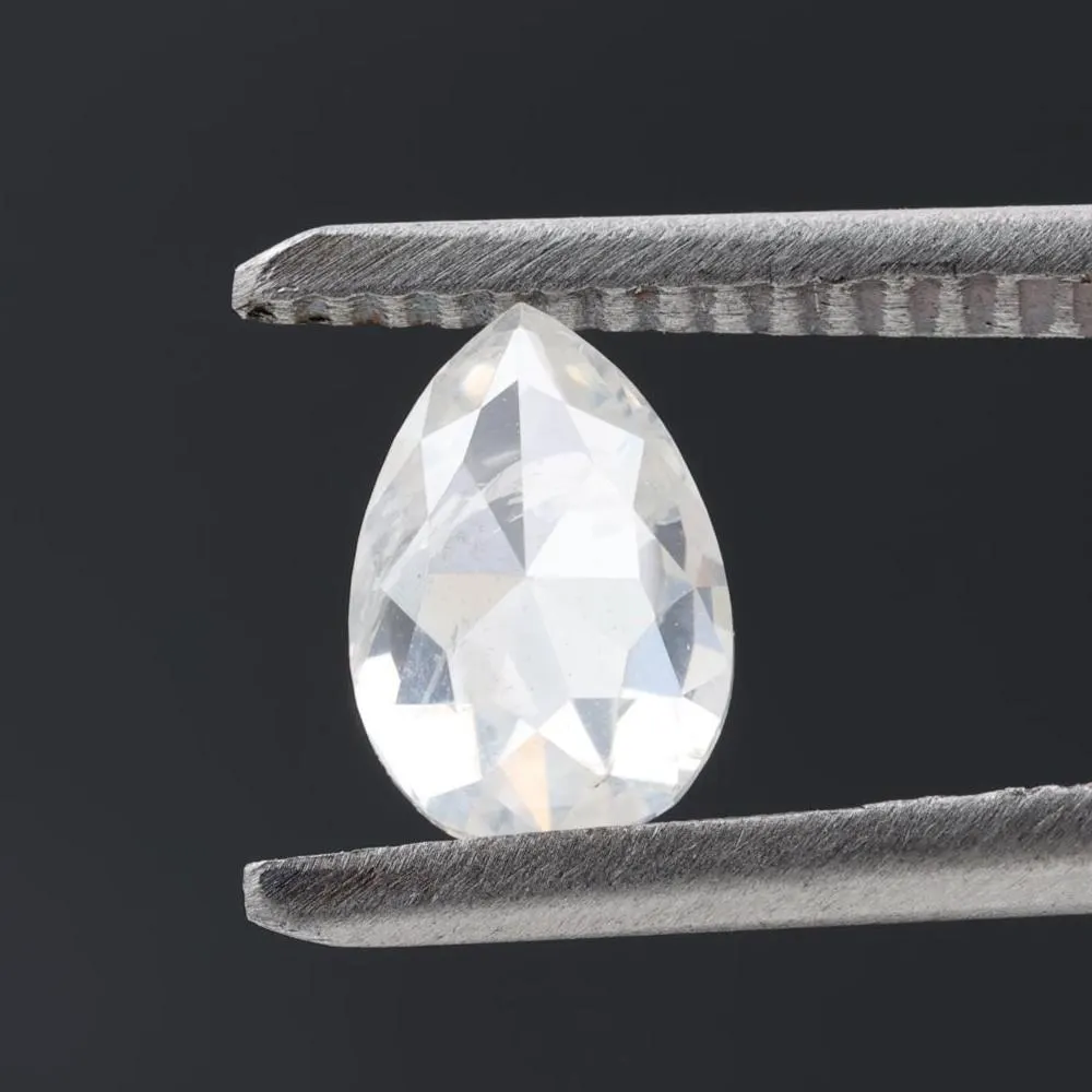 1.33 Ct Salt and Pepper Diamond, Natural Gray Color Pear Cut Loose Diamonds for Engagement Ring