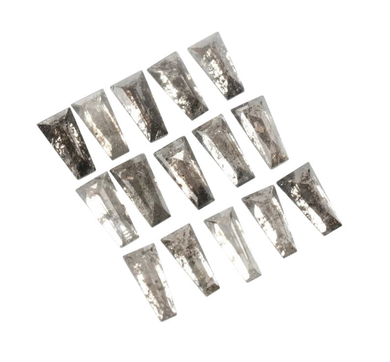 1.00 Ct Salt and Pepper Diamond, 4.00 x 2.00 MM – Natural Gray Color Tapper Baguette For Jewelery