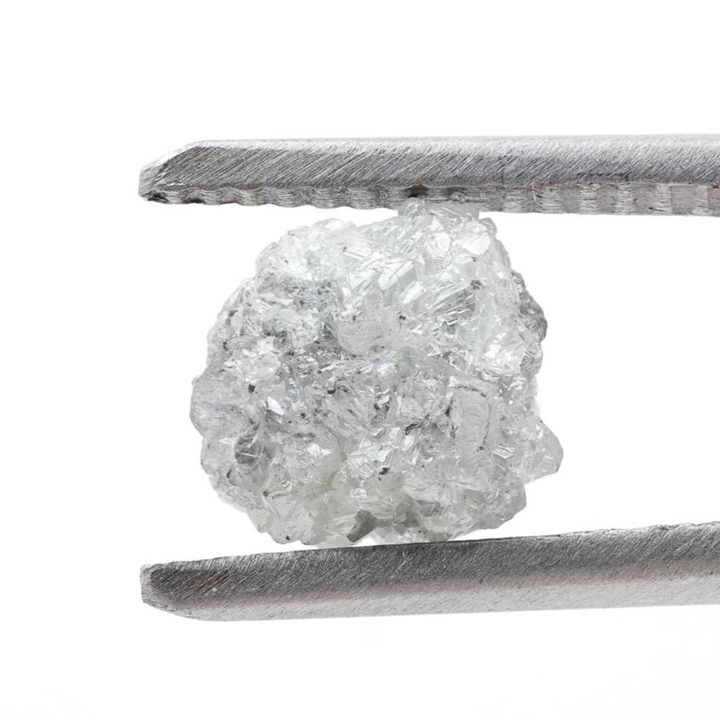 2.62 Ct Natural Gray Color Raw Rough Loose Diamond, Snow White for Engagement Ring