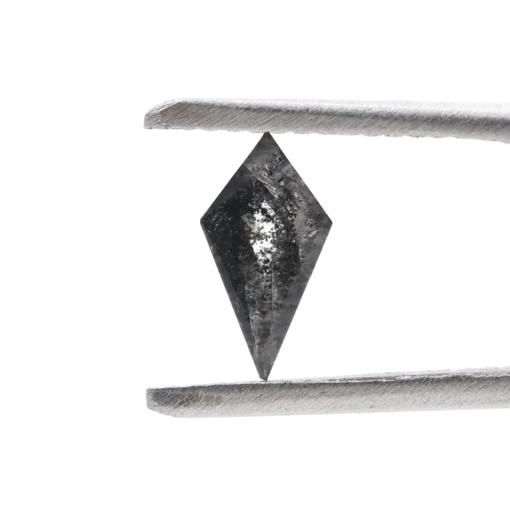0.45 Cts Salt and Pepper Diamond, Natural Gray Kite Loose Diamonds for Engagement Ring