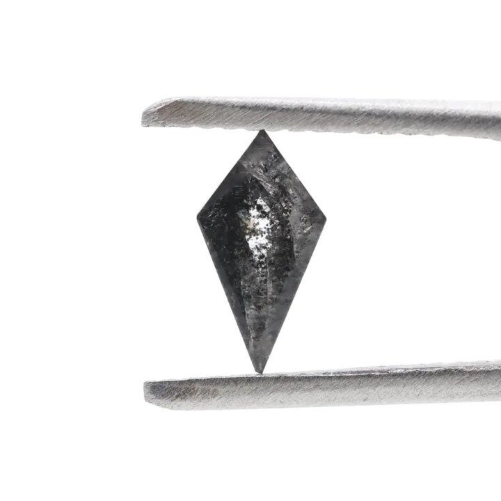 0.45 Cts Salt and Pepper Diamond, Natural Gray Kite Loose Diamonds for Engagement Ring