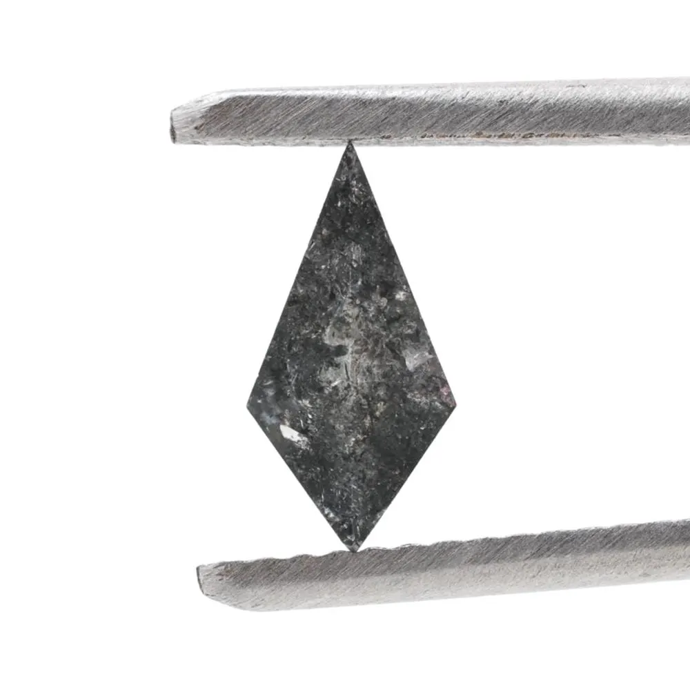 0.50 Ct Salt and Pepper Diamond, Natural Gray Smokey Kite Loose Diamonds for Engagement Ring