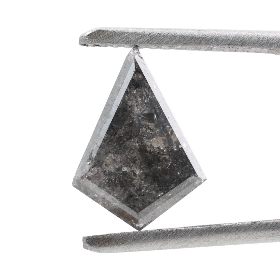 1.86 Ct Salt and Pepper Diamond, Natural Gray Smokey Kite Loose Diamonds for Engagement Ring