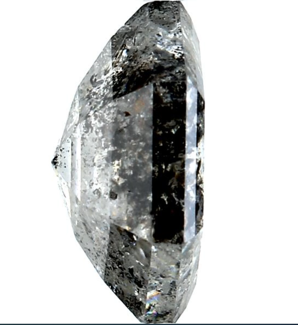 Salt and Pepper Diamond, 3.11 Ct Natural Gray Color Hexagon Cut Loose Diamonds for Engagement Ring