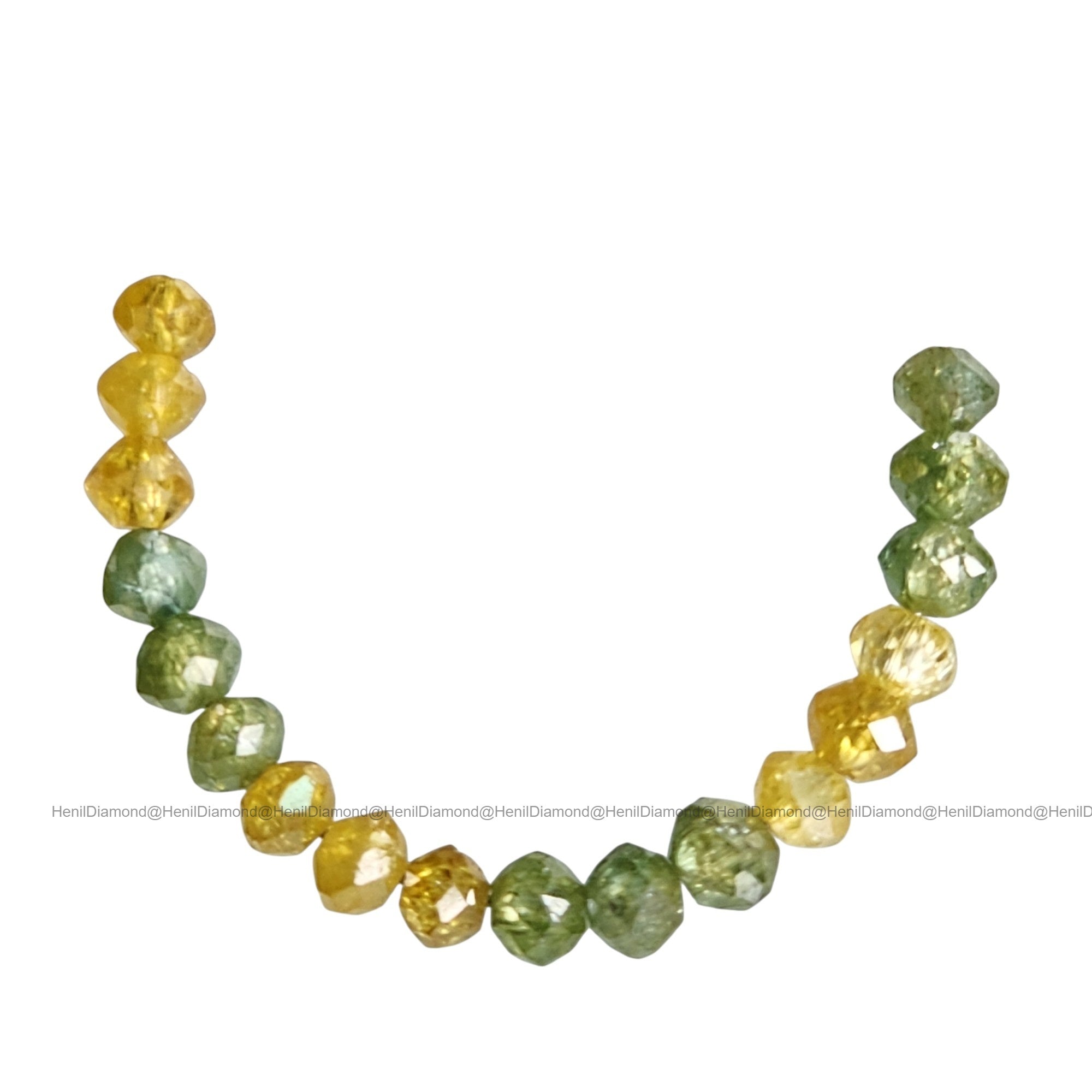 1.02 Ct Lot 1.50 to 2.00 MM Natural Green Yellow Polished Round Loose Diamonds Beads wt Drilled Hole for Jewelry